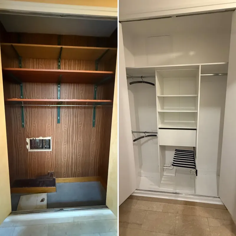 Rénovation rangement, Menuiserie