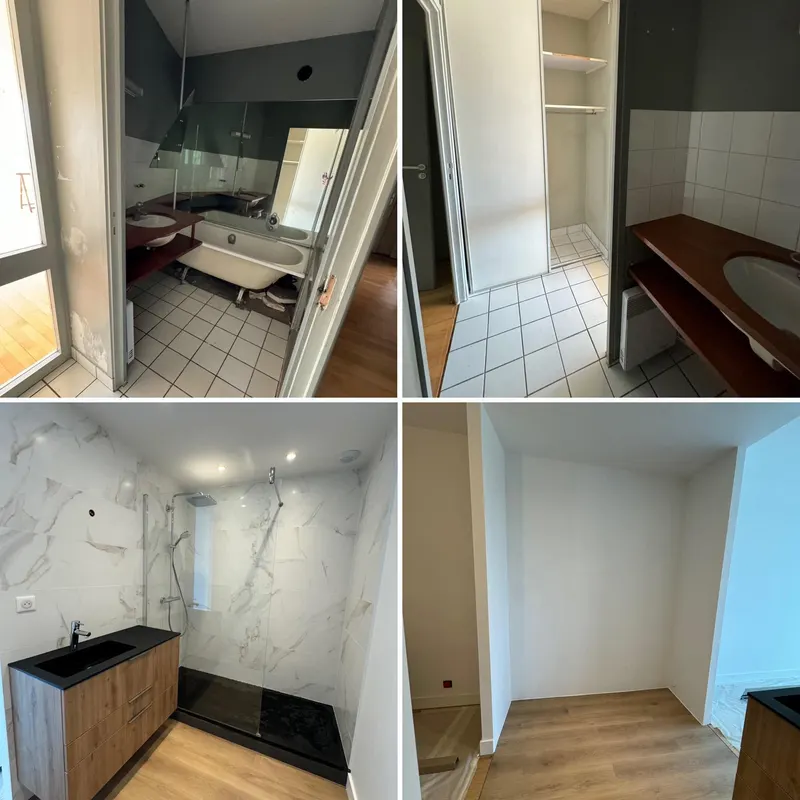 Rénovation salle de bain pour salle de douche - Avant et après, Salle de douche