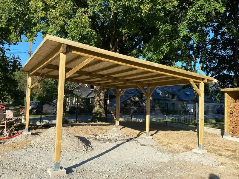 Carport bois, Menuiserie