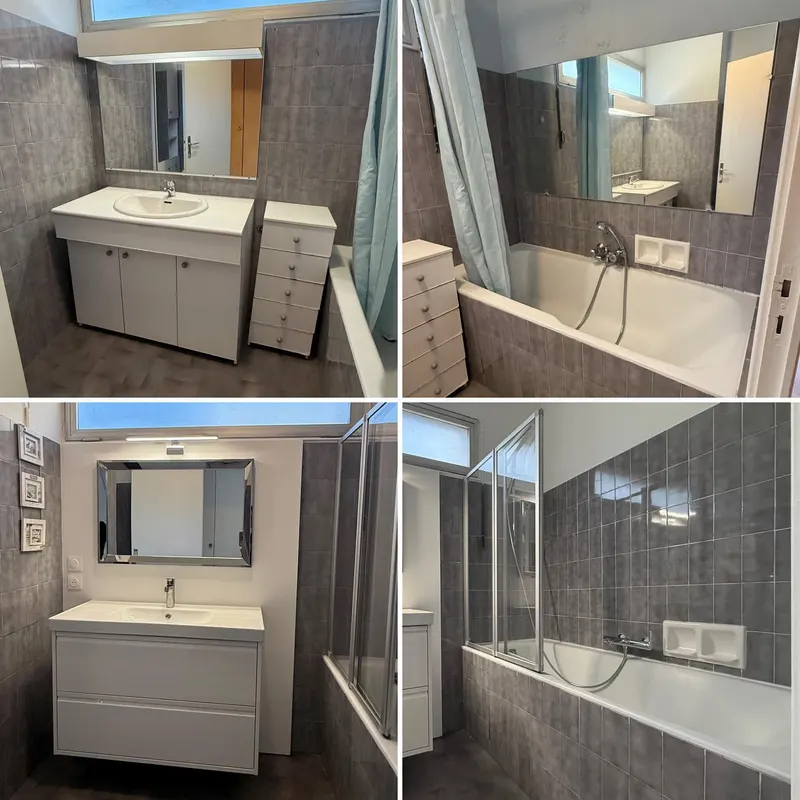 Rénovation Salle de bain d'un appartement en location - Avant et après, Salle de bain